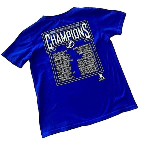 NHL Tampa Bay Lightning 2020 Stanley Cup T-shirt Youth Small - Picture 2 of 9